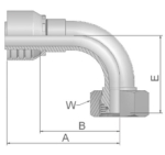 1/2" BSP female w/o-ring x 1/2" hose end