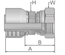 8JIC (3/4-16UNF)female x 1/2inch hose end