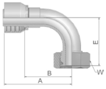 10L (M16x1.5)female x 1/4inch hose end, 90° elbow