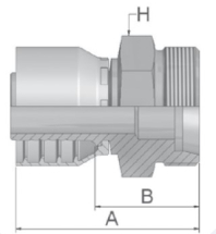 French Male Hose End-STR 48 FG [M20x1.5] x 3/8inch