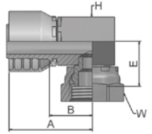 Female BSPP Swivel 90° Elbow Block (60° Cone) Female BSPP Swivel 90° Elbow Block (60° Cone)