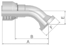 ISO 6162-1 Flange 45° Elbow