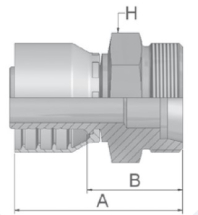 Male French Gas Rigid Straight (24° Cone) Male French Gas Rigid Straight (24° Cone)