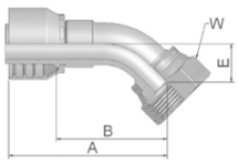 ORFS Swivel Female - 45° Elbow ORFS Swivel Female - 45° Elbow