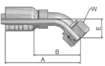 Female Metric 24° Swivel Heavy 45° Elbow Female Metric 24° Swivel Heavy 45° Elbow