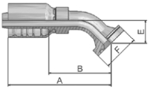 ISO 6162-2 Flange Heavy 45° Elbow ISO 6162-2 Flange Heavy 45° Elbow