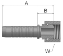 Female BSPP Swivel Straight (60° Cone) Female BSPP Swivel Straight (60° Cone)