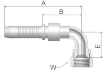Female JIC 37° SAE 45° Dual Flare Swivel Female 90° Elbow Female JIC 37° SAE 45° Dual Flare Swivel Female 90° Elbow